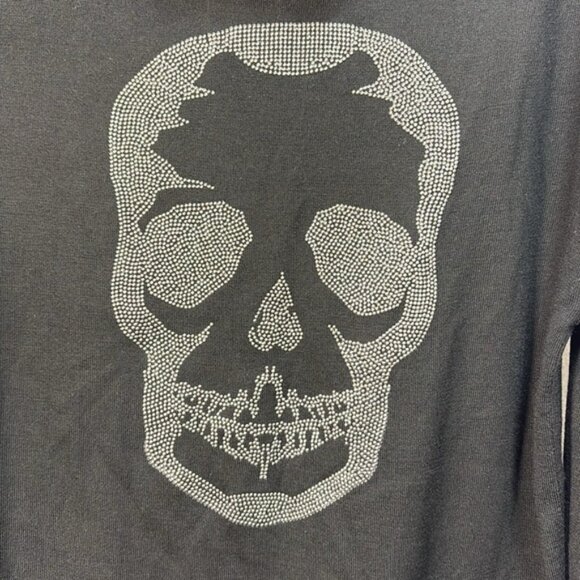 ♦️ Zadig and Voltaire sixtine M skull extra fine merino wool zip up hoodie - Picture 2 of 7